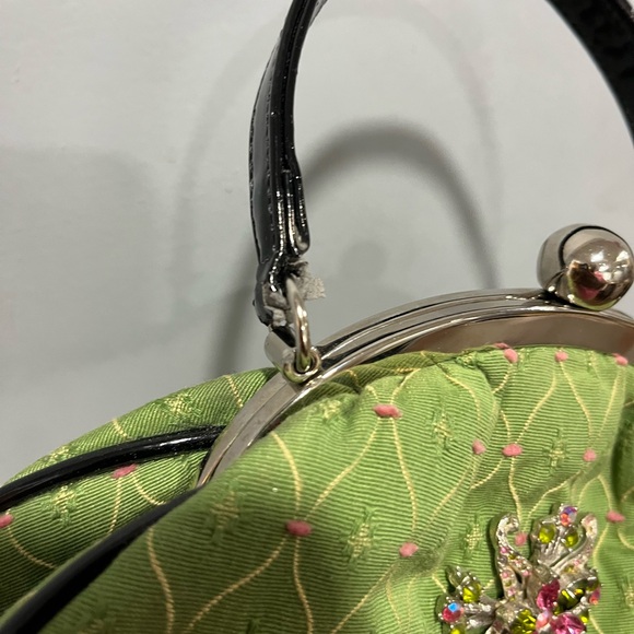 Chic Green Embellished Clutch